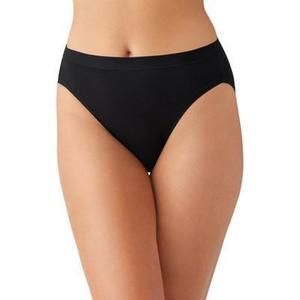 Wacoal Women's Understated Cotton Hi-Cut Underwear 879362, Black, M